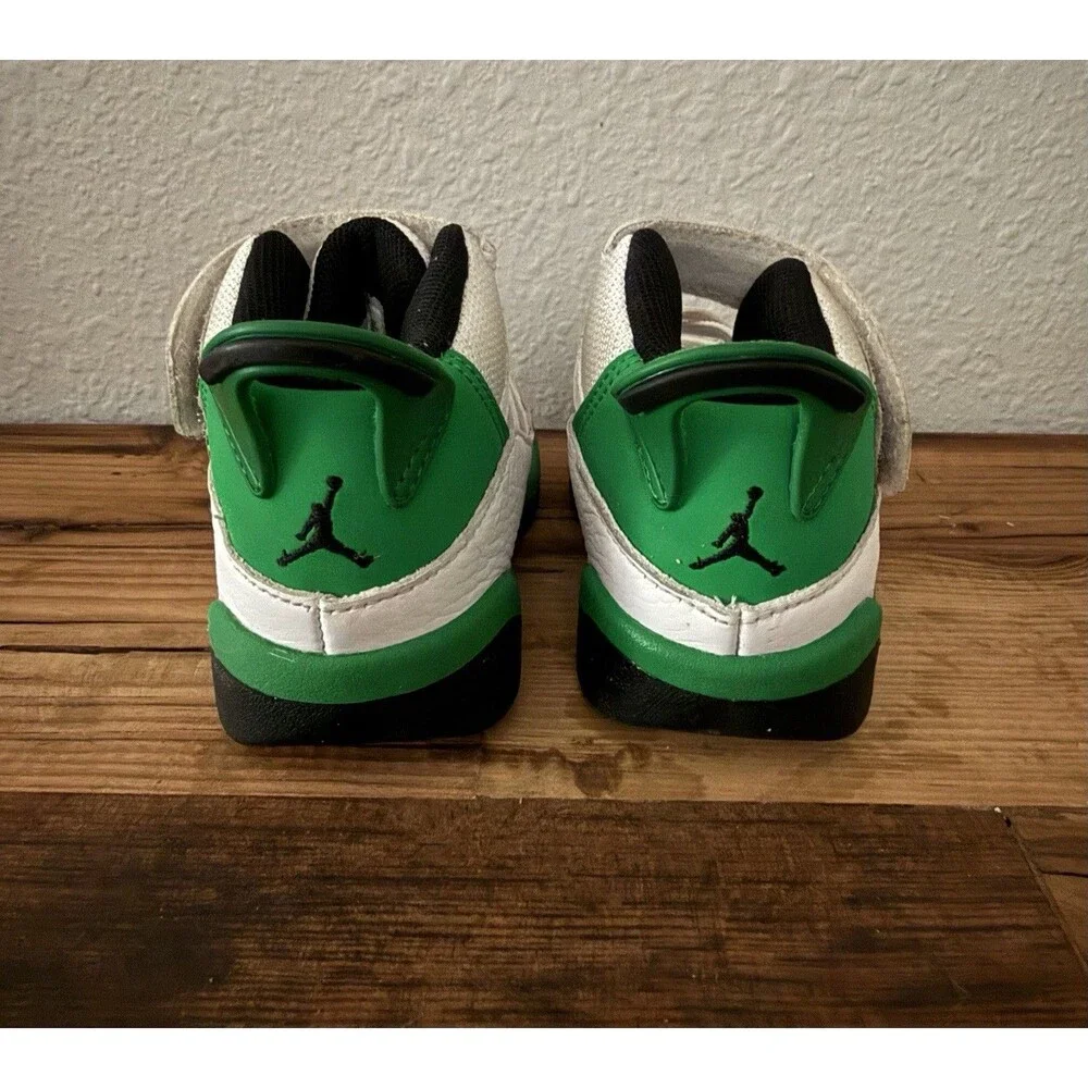 Nike Jordan 6 Rings Toddler White/Green 323420-131 Size 7C Lucky Green